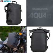 Oxford Aqua C7 Waterproof Motorcycle Crash Bar Luggage Bag Roll Pack Black
