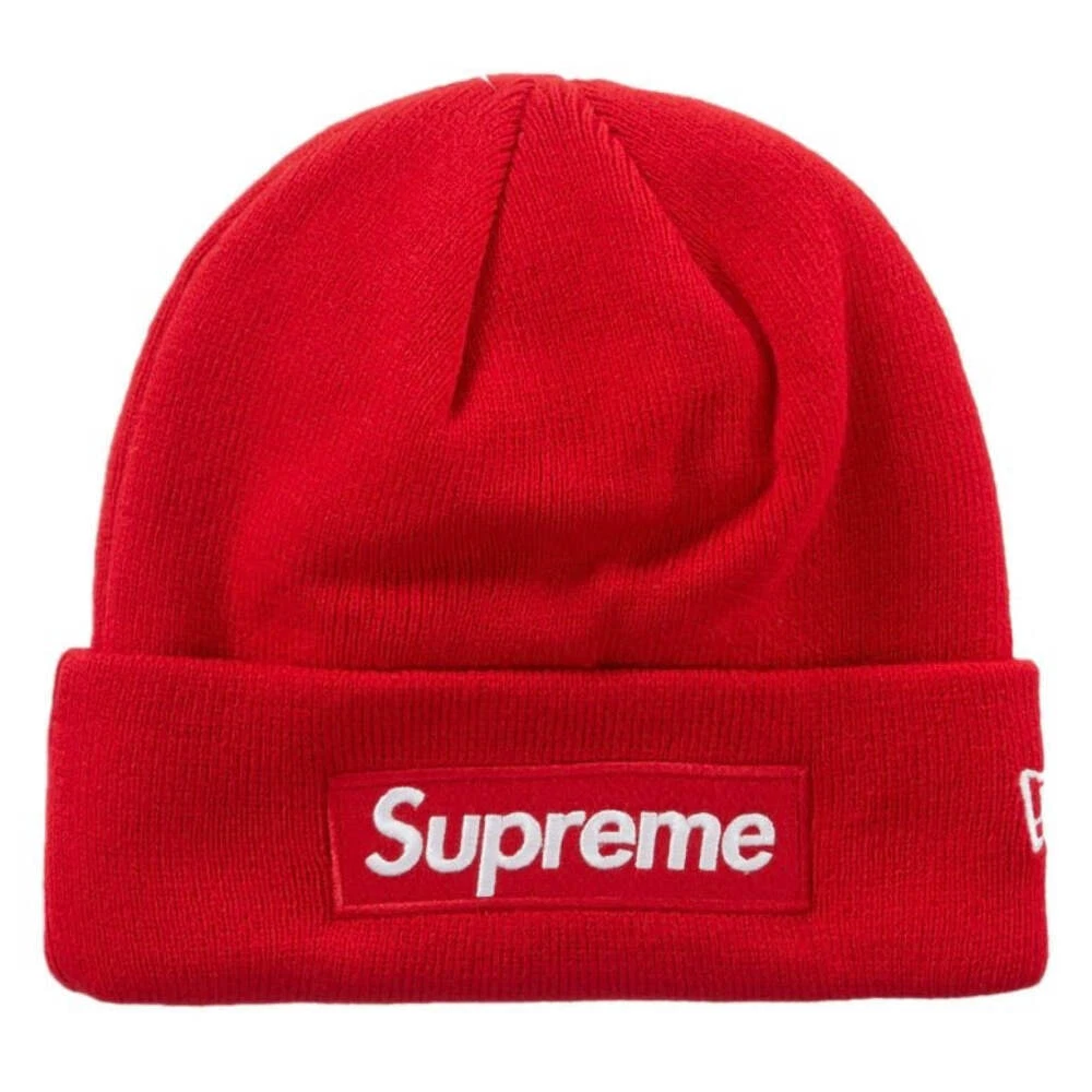 Bonnet Supreme New Era Box Logo (FW23) rouge
