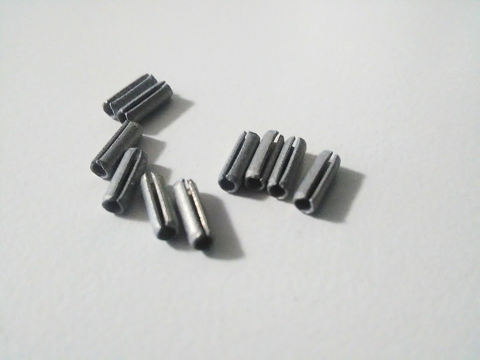 10X Slotted Spring Roll Pin 5/64 x 1/4 Zinc Coated High Carbon Steel | eBay