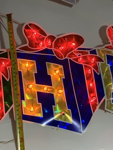 Luces marcadoras de camino de Feliz Navidad regalos holográficos al aire libre - Imagen 5 de 5