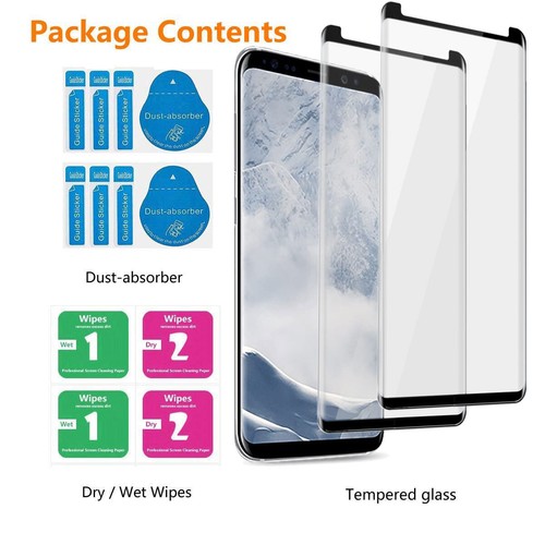2/4/6 PCS Premium Tempered Glass Screen Protectors For Samsung Galaxy S8/S8 Plus - Picture 2 of 30
