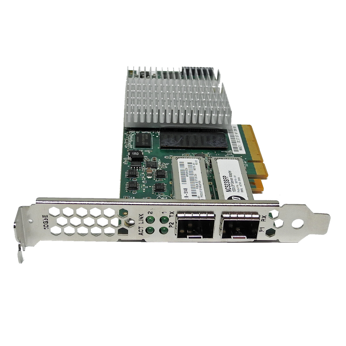 Tarjeta De Red HP NC523SFP - Doble Puerto 10 GbE SFP+ PCIe X8 (Modelo 593742-001)