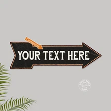 Personalized Arrow Sign Left Right This Way Sign Pointing Delivery 105170003001