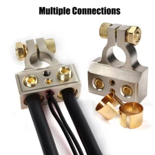 Car Battery Terminal Clamp Post 1/0 2 4 8 GA AWG Gauge Positive Negative Port