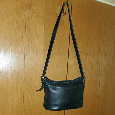 Vintage COACH Worth 4143 Leather Shoulder Handbag Black | eBay