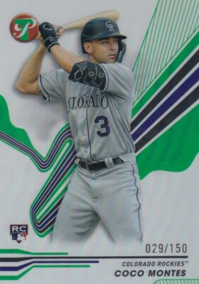 COCO MONTES /150 TOPPS PRISTINE ROOKIE GREEN REFRACTOR RC ROCKIES #11 2024 24