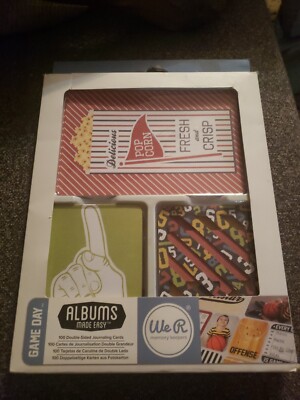 Albums Made Easy Game Day Double Sided Journal Cards Scrapbooking #1 Fan Sports