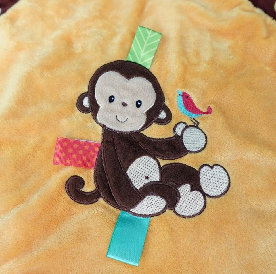 Mary Meyer Taggies 婴儿 猴子 鸟 波尔卡圆点 Lovey & Crinkle 猴子 摇铃 — 第 2/4 张图片