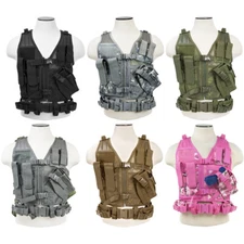 VISM Airsoft Kids Size Children's Tactical Vest w/ Holster by NcSTAR CTVC2916