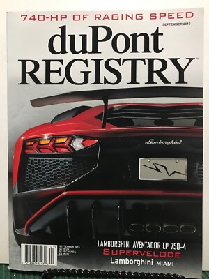 DuPont Registry Raging Speed Lamborghini Aventador Sept 2015 FREE SHIPPING JB