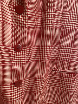 Vtg W Giorgio Armani A MILANO BORONNUOVO 21 Red/Plaid three-button