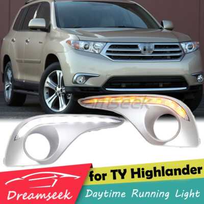 LED DRL Tagfahrlicht für Toyota Highlander 2011-2013 Nebelscheinwerfer Blinker