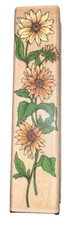 Hero Arts Sunflower Stalks Flowers Wooden Rubber Stamp