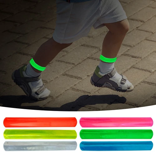 100pcs Reflective Safety Wrist Band Arm Ankle Knee Band Strip Ring Reflector - Picture 2 of 7