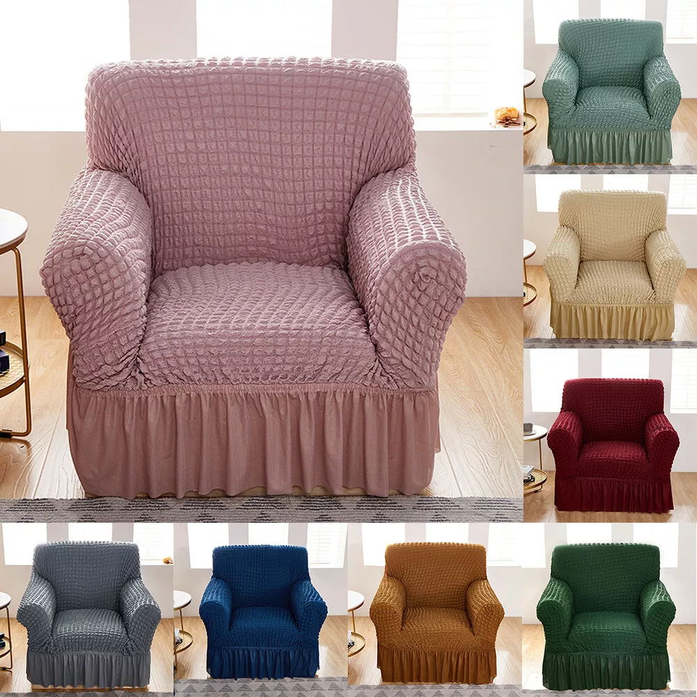 Elastic Armchair Cover Bubble Grid Sofa Cover Single Person Sofa