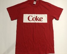Coke Logo 100 Preshrunk Cotton T-Shirt Red Size Medium