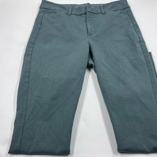 Old Navy Womens Pixie Size 8 Green Stretch Cotton Smooth Pockets Skinny Ankle