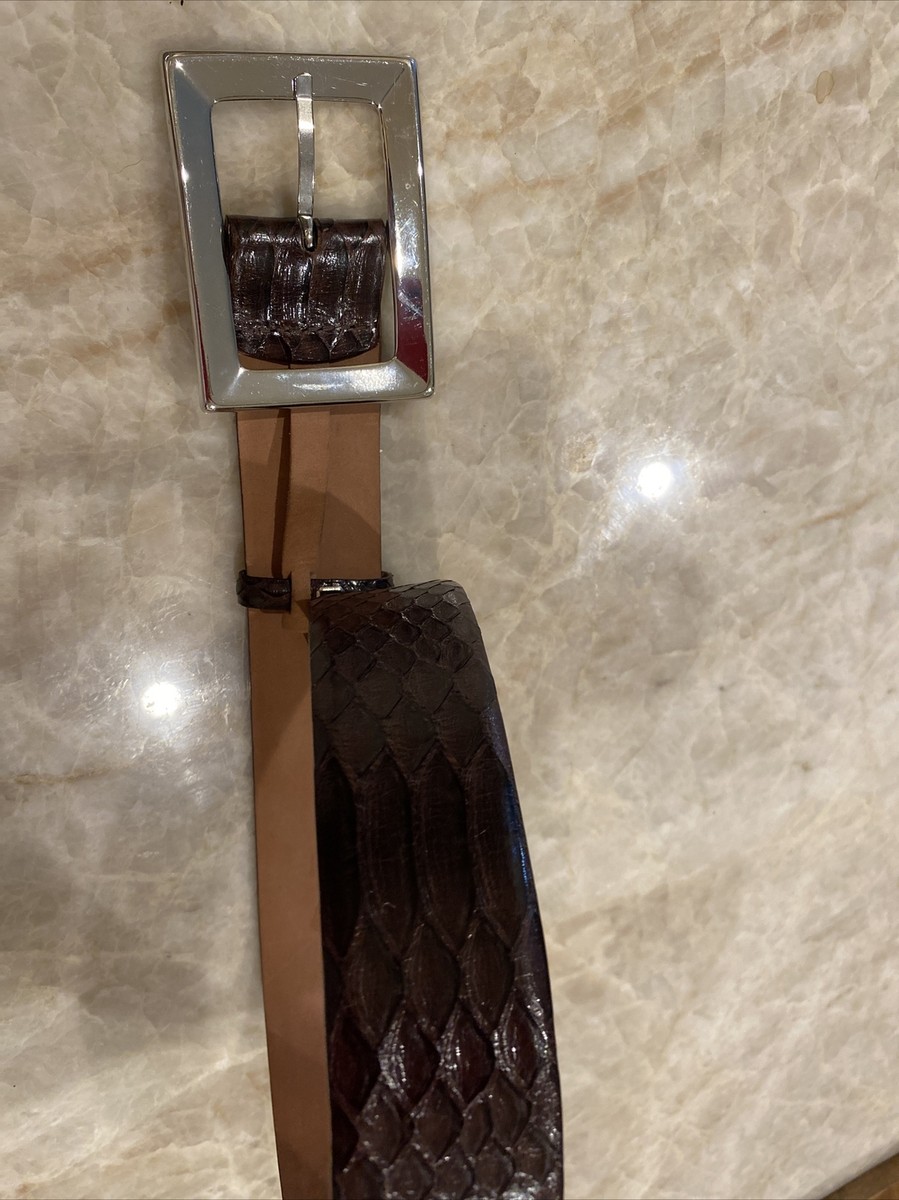 Claudio Orciani Beautiful Brown Real Snakeskin Belt Made In  display picture 3
