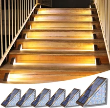 Solar Step Lights Outdoor Waterproof, LED Outdoor Stair Lights, Solar Step Light