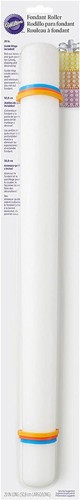 Durable Plastic Fondant Rolling Pin with Thickness Guide Rings - 20-Inch Length - Picture 11 of 11