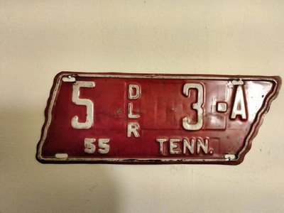 Vintage 1955 Tennessee Dealer License Plate | eBay