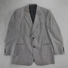 Tommy Hilfiger Mens 44R Sport Coat Blazer Gray Mini Houndstooth 100 Wool