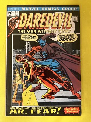 Daredevil★the man without fear★MARVEL DAREDEVIL #185 The Man without Fear! Marvel Comic Book ~ VF