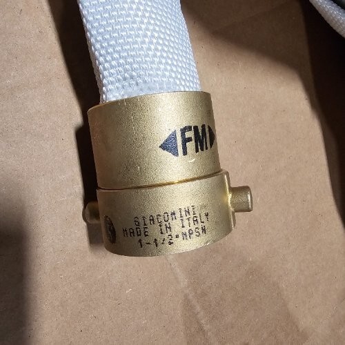 1½'' POLYFLEX® 503 FIRE HOSE 75ft /Serv press:250 PSI/ GIACOMINI brass couplings - Picture 4 of 4