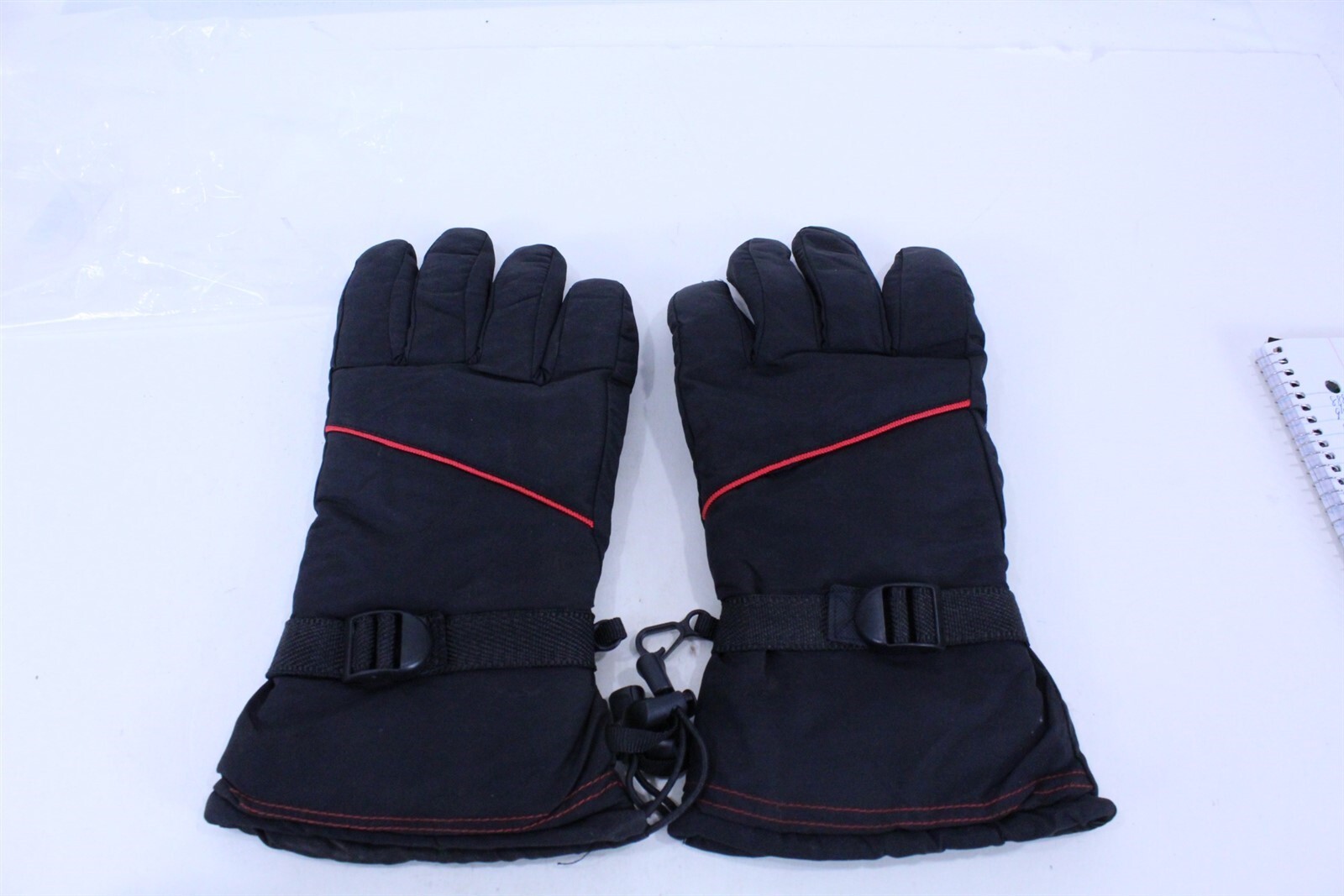 Gloves Winter Ski Gloves Black Red Trim Men's Medium, Women's Large-image