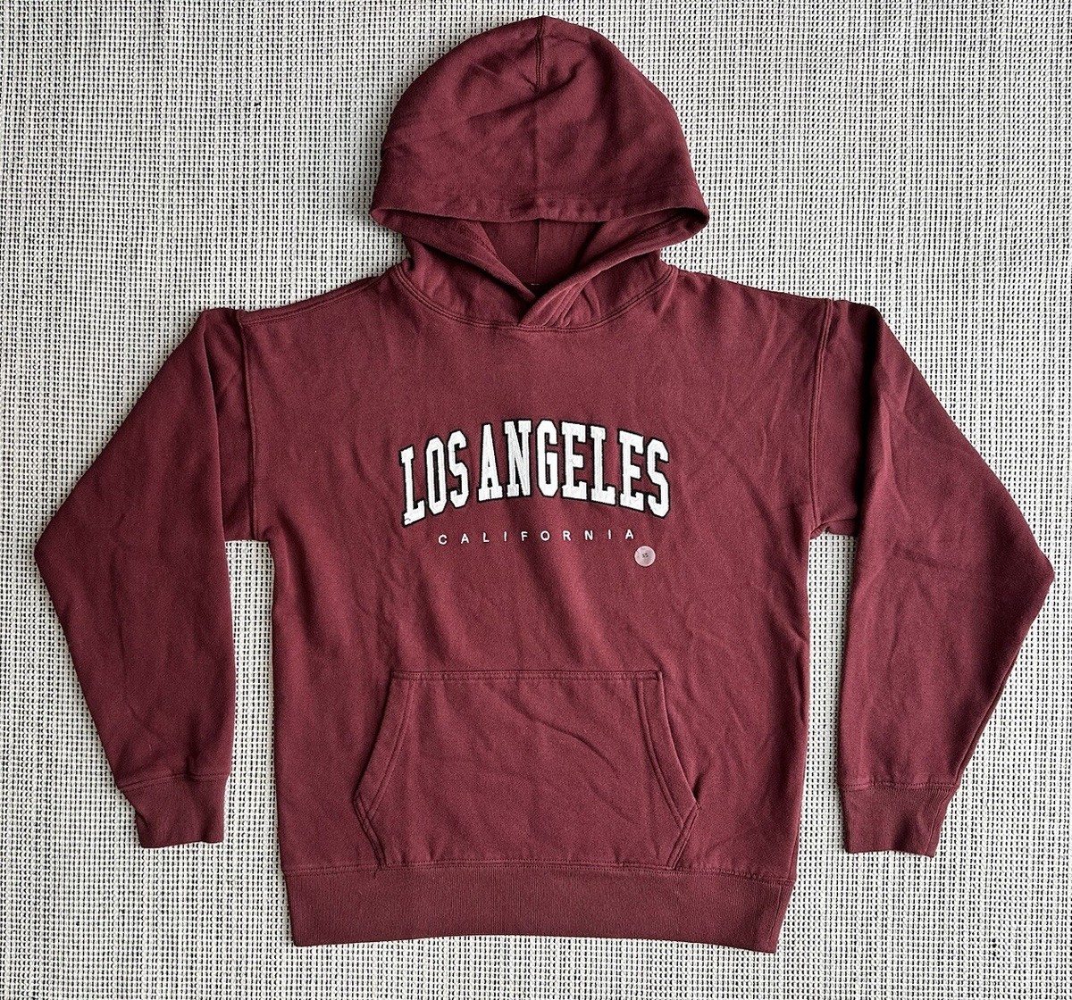 NWD Aeropostale Los Angeles California Mens XS Maroon Hoodie