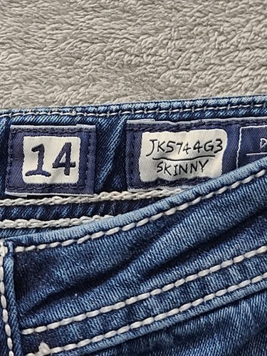 Miss Me Jeans Girls 14 Skinny Fit Angel Wings Embellished Western Cowgirl 26x29 - Picture 3 of 13