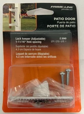 PRIME-LINE E 2040 Patio Door Lock Keeper Adjustable 1 5/8" New FREE SHIPPING