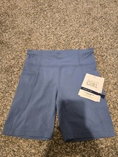 NWT Athleta Girl Stash Your Treasures Bike Shorts Lilac Purple L 12