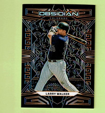 Larry Walker 2023 Panini Obsidian Orange Electric Etch #38 HOF #d /75 D743