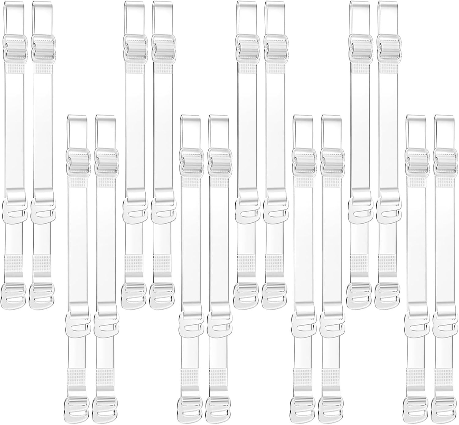 Tirantes sujeto transparente 8 pares ajustables antideslizantes comodos