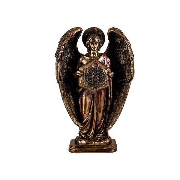 DRW Engelfigur Metatron Aus Kunstharz, Handbemalt, Bronze, 30 Cm-image