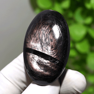 Midnight Hypersthene Palm   Polished Earth Talisman   Root Chakra   Earth Energy