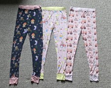 LOT Of 3 Little Sleepies Blake Rae Bamboo Pajama Bottoms Girls 9/10