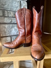 Vintage TONY LAMA Leather Boots Gold Label 5084 Western Marbled 1970s El Paso TX