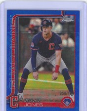 2025 Topps Chrome Logofractor Edition #32 Nolan Jones Blue LogoFractor /150