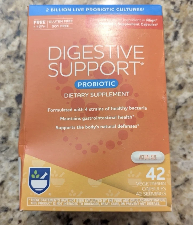 Lot of 2 Rite Aid Digestive Support Probiotic 42ct Sealed Exp 04/26 - Image 2 of 4