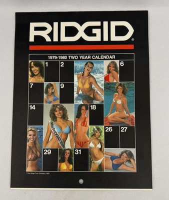 #ad #ad Vintage 1979 1980 The Ridgid Tool Company 2 Year Pin Up Calendar $24.95