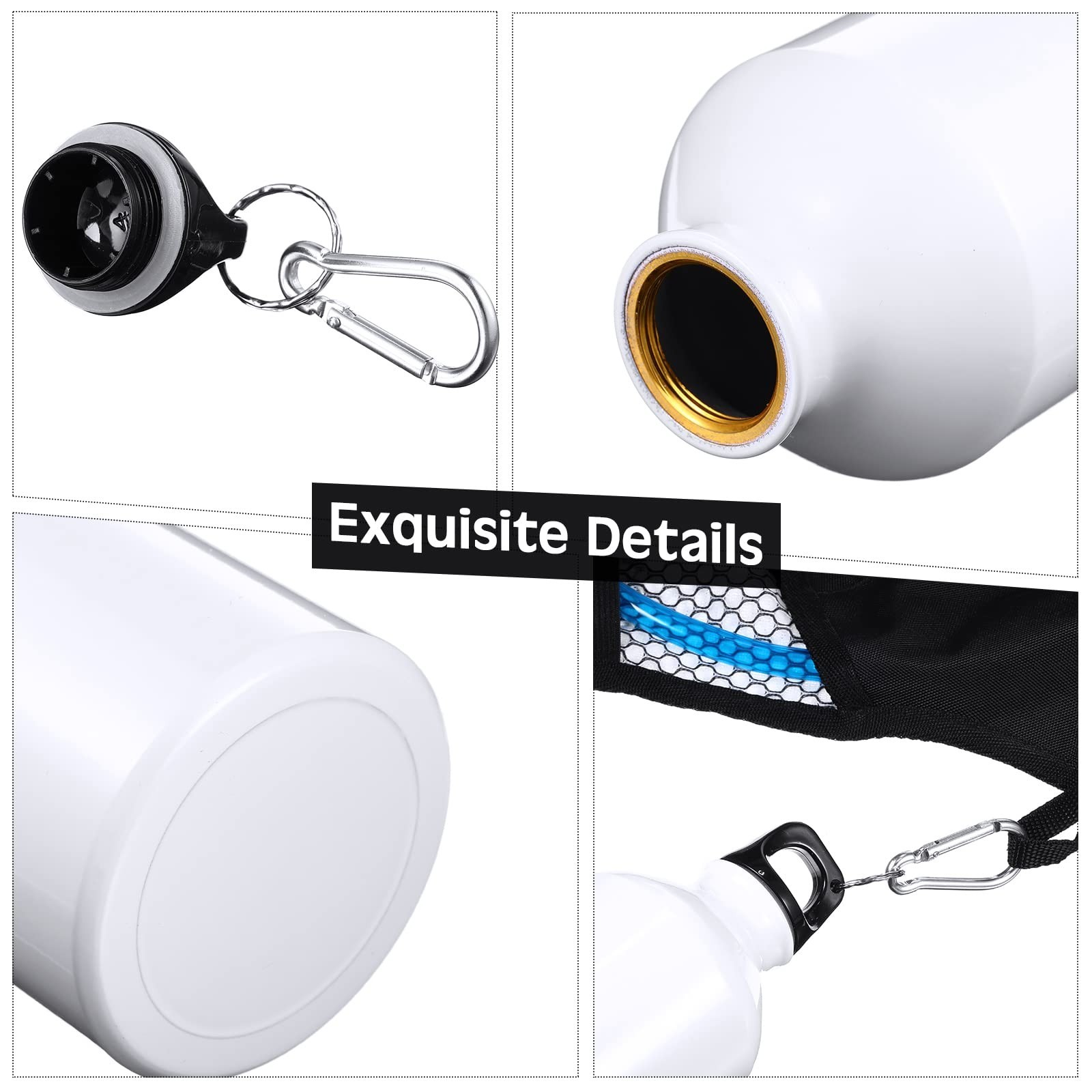 CHENGU 16 Pack Aluminum Water Bottles 20 Oz Blank Reusable Water Bottles Ligh...