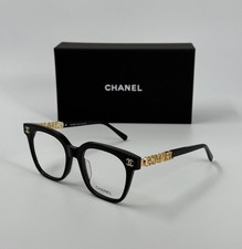 NEW CHANEL CH0748 Black Acetate & Gold Chanel...
