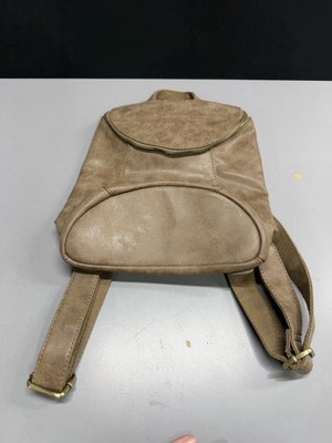Joy Susan Julia Mini Backpack Vegan Leather Grey-brown Bag  display picture 2