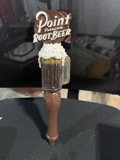 Point Premium Rootbeer Tap Handle 12 with Mug Wooden Vintage Beer Tap