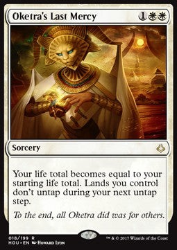 Magic/MTG Oketra's Last Mercy HOU-18 Rare Englisch Good