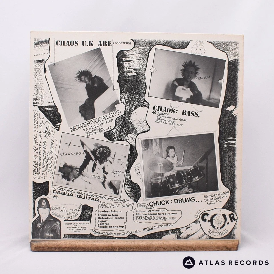 Chaos UK Short Sharp Shock A1 B1 First Press Mpo LP Album Vinyl Record - EX/VG+ Foto 3 de 4