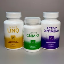 Authentic ACTIVZ TRIFECTA 3 bottle set: 1 GNMX + 1 LINQ + 1 OPTIMEND | Free Ship