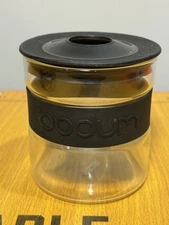 BODUM Bistro 10903-3 Burr Coffee Grinder  Glass Catch Cup Container Jar NICE!